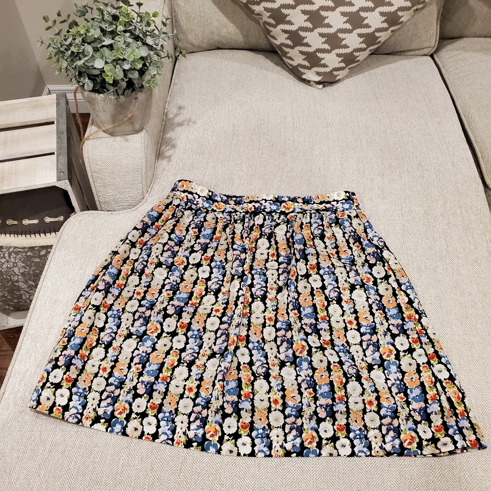 Brand new J.CREW floral skirt 0 XXS XS
